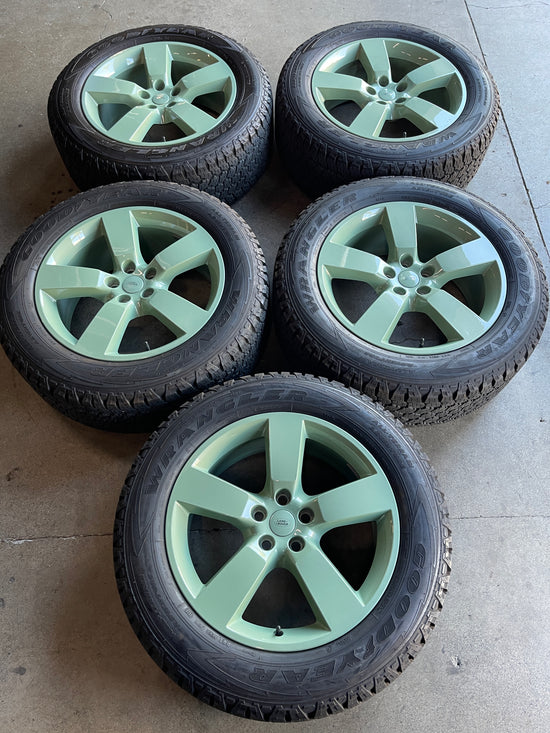 Sold Five Used 2023 Land Rover Defender Factory 20 Wheels Tires Rims OEM Green Goodyear AT