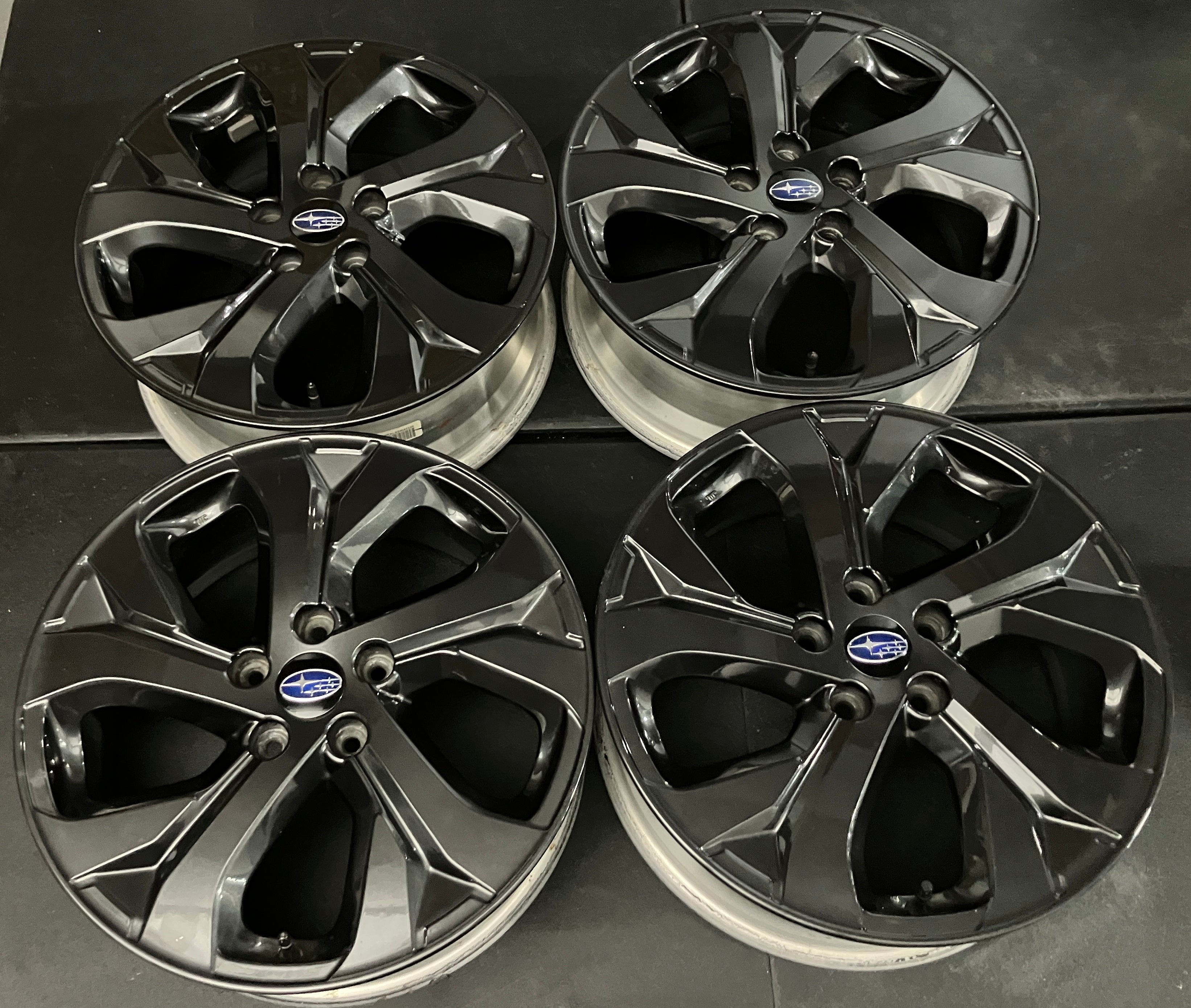 Four Factory 2022 Subaru Legacy 18 Wheels OEM Onyx Black 68883 Rims 28 ...
