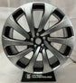 Land Rover Range Rover 23" OEM silver and charcoal multi-spoke wheel, front view without center cap