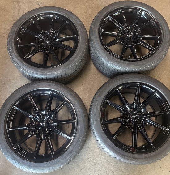 2026 Ford Mustang GT Factory 19" Gloss Black Wheel/Rim Tire Set of 4 OEM Original
