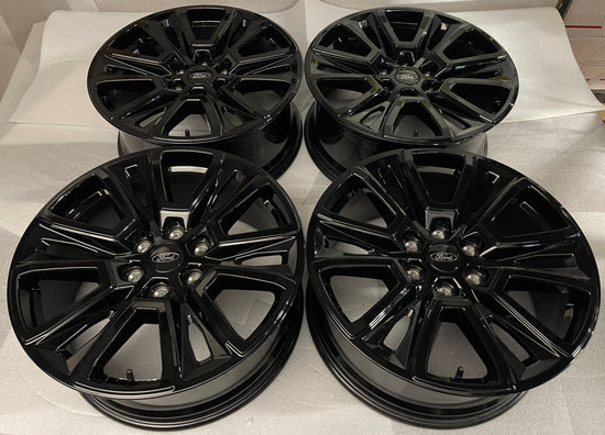 2025 Ford F150 Lariat Limited Factory 20 Wheels OEM Rims RL341007BA Gloss Black