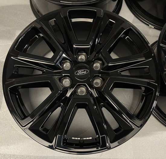 2025 Ford F150 Lariat Limited Factory 20 Wheels OEM Rims RL341007BA Gloss Black