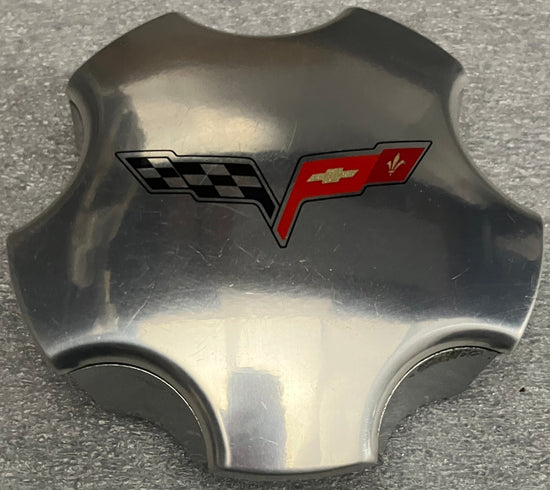 One Single OEM Chevrolet Corvette Polished Center Cap 9594652