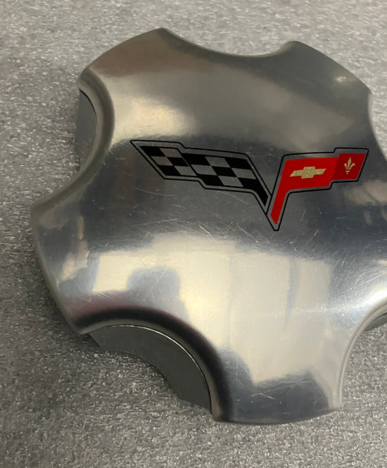 One Single OEM Chevrolet Corvette Polished Center Cap 9594652