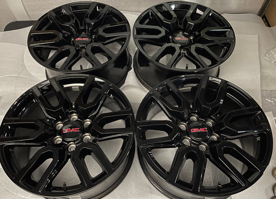 Sold Four 2026 GMC Sierra Yukon AT4 Factory 20 Wheels 5914 OEM Rim Silverado Tahoe Black