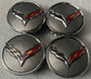 Sold Set of 4 2020-2025 Chevrolet Corvette C8 Gray Center Caps 9595010
