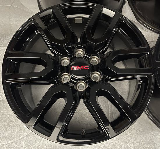 Sold Four 2026 GMC Sierra Yukon AT4 Factory 20 Wheels 5914 OEM Rim Silverado Tahoe Black
