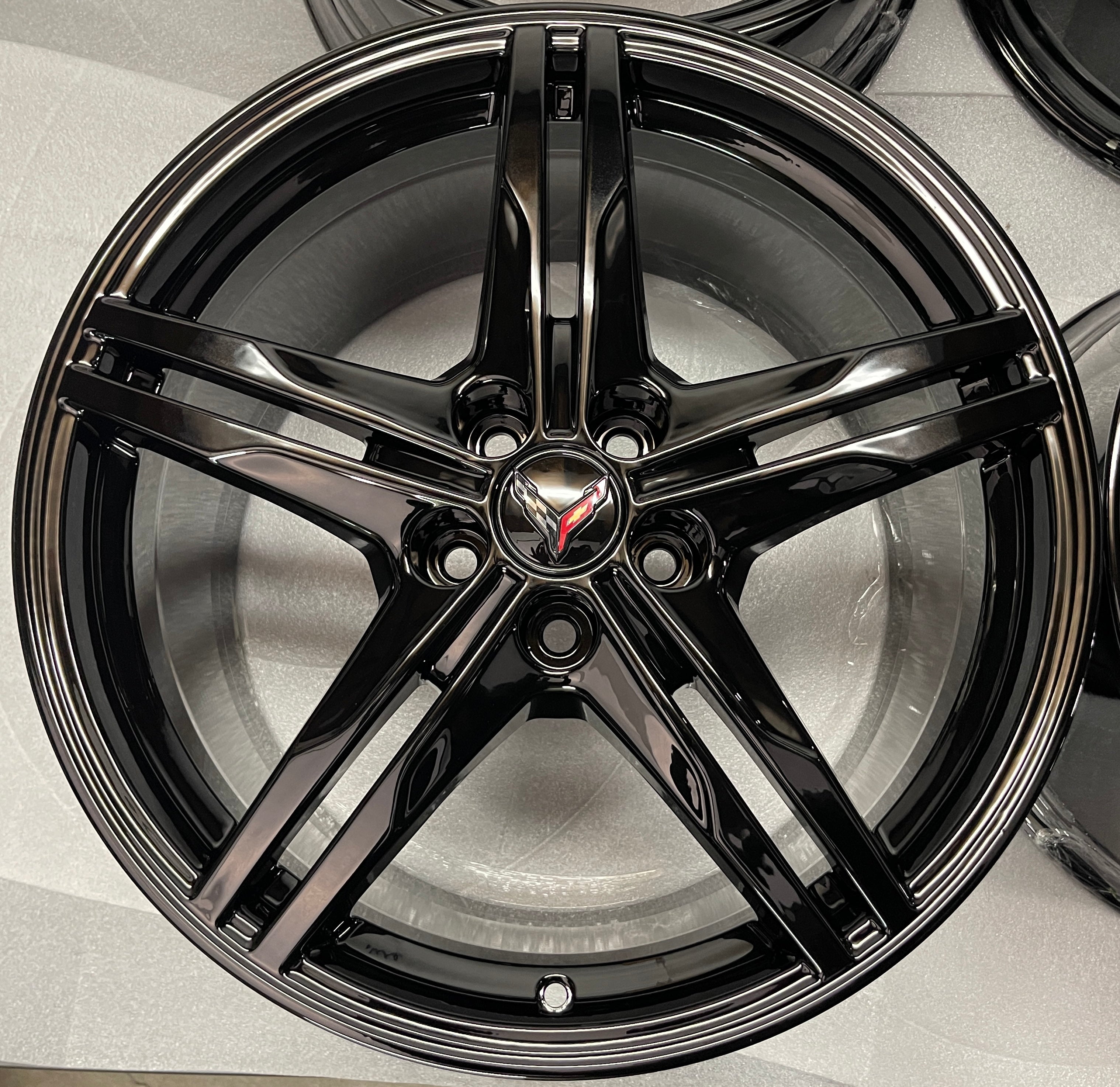 2024-2026 Chevy Corvette C8 OEM Gloss Black Wheel Rim Set of 4