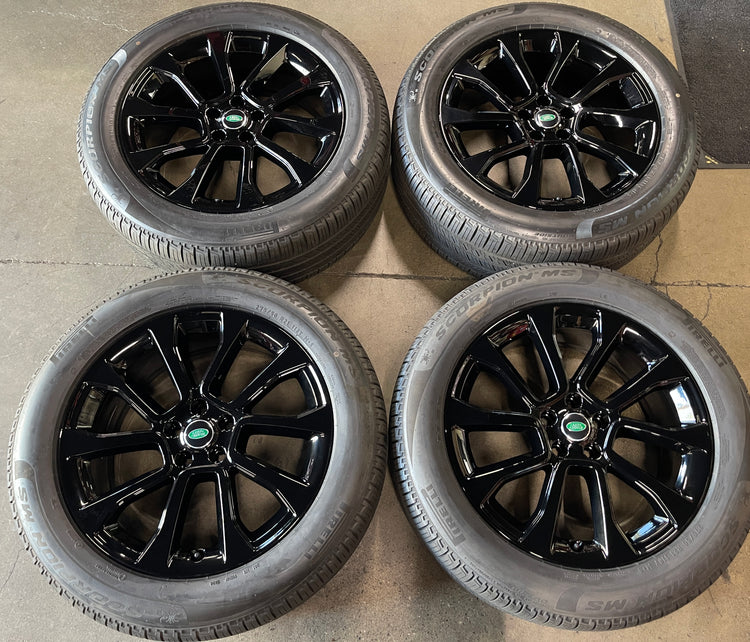 2022-2025 Range Rover SV OEM 21 Inch Gloss Black Wheel Rim Tire Set Pirelli Scorpion MS LR N9X2CB N9X2DB 72384
