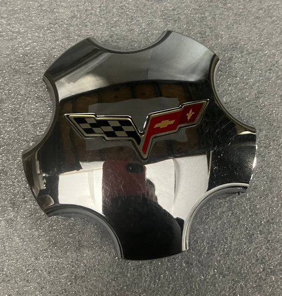 One Single OEM Chevrolet Corvette CHROME Center Cap 9594652
