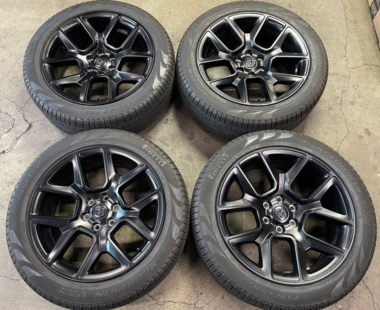 Sold 2025 Dodge RAM 1500 Laramie Factory 22 Wheels Tires 2684 OEM 5YD61TRMAB Black