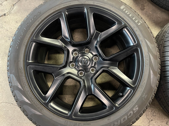 Sold 2025 Dodge RAM 1500 Laramie Factory 22 Wheels Tires 2684 OEM 5YD61TRMAB Black