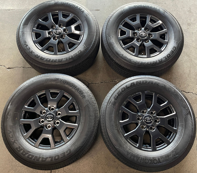 2024-2026 Toyota Tacoma OEM 17x7 Charcoal Wheel/Rim Tire Set of 4 245/70R17 Yokohama Geolandar X-CV | 6x139.7 +60
