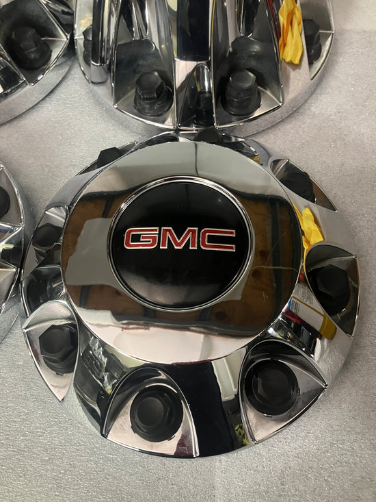 Set of Four 2011-2023 GMC 3500 Dually OEM Chrome Center Caps 9597805 9597796 5519 5520