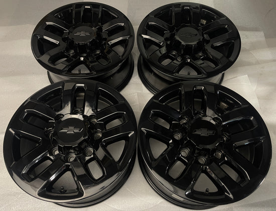 Sold Four 2011-2019 Chevy Silverado HD2500 Factory 18 Wheels RIms 5709 OEM Black