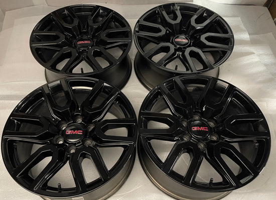 Sold Four 2025 GMC Sierra Yukon AT4 Factory 20 Wheels 5914 OEM Rim Silverado Tahoe Black