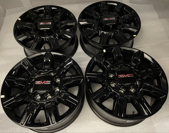 Sold Four 2025 GMC Sierra AT4 Denali HD2500 HD3500 Factory 20" Wheels OEM Rims Black