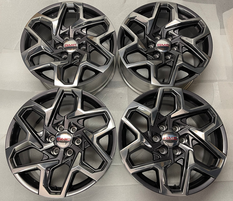 2022-2026 GMC Yukon Denali Sierra 1500 Factory 20 Inch Polished Gray OEM Wheel Rim Set of 4
