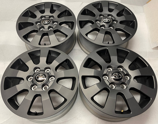 Four 2026 Toyota Land Cruiser Factory 18 Wheels OEM Rims 95952 Satin Charcoal