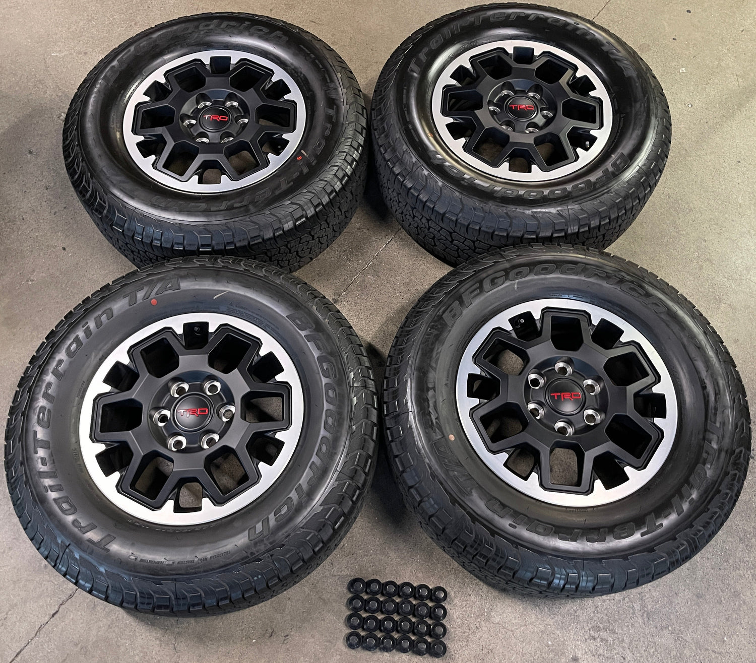 2024-2026 Toyota Tacoma TRD Factory 17 Inch Matte Gray Machined Lip OEM Wheel Rim Tire Set of 4
