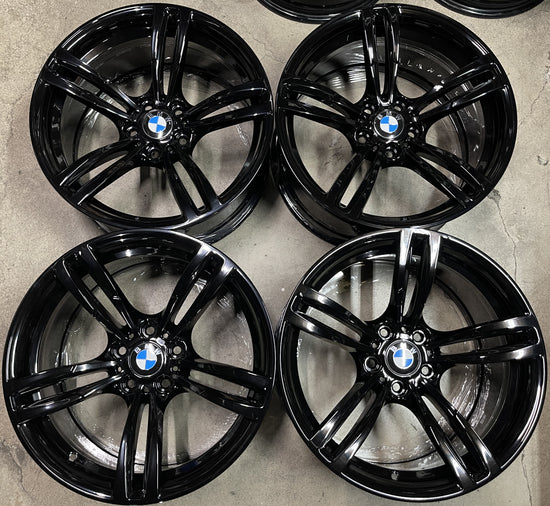 Four 2016-2020 BMW M4 Factory 19 Wheels Rims OEM Black 86094 86095 19x9 19x10