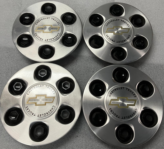 Set of Four Chevy Silverado Tahoe 1500 OEM Factory center caps PN 15712387 5073