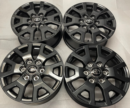 Four (4) OEM 2025 2026 Toyota Tacoma 17" Alloy Wheel Rim Charcoal