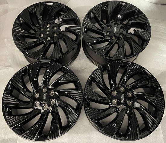 Four 2025 Lincoln Navigator Factory 22 Wheels OEM RIMS SL741007PA F150 BLACK LABEL