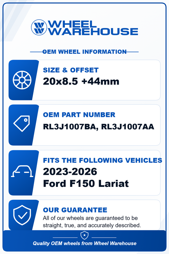 Four 2023-2026 Ford F150 Lariat OEM Factory 20 Wheels Gloss Black RL3J1007BA Fits 2005-2025 6x135