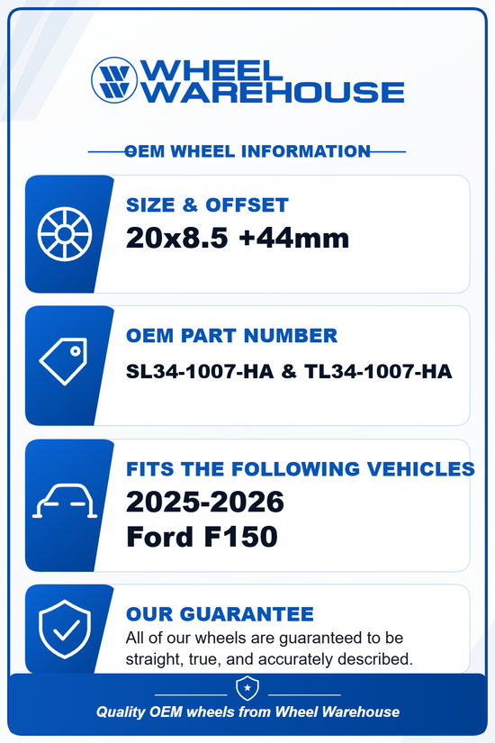 2026 OEM Ford F150 20" Dark Gray Wheel Set 20x8.5 6x135 — Factory Take-Off (Set of 4)