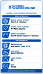2024-2026 Toyota Tacoma TRD OEM 18" Satin Black Wheel/Rim Tire Set of 4 | PTR56-35240 Michelin Trail LTX
