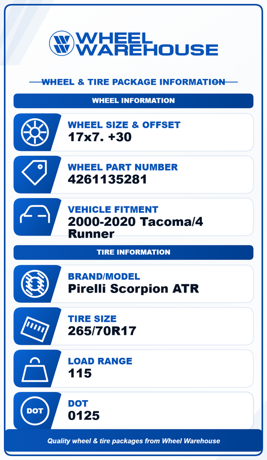 Sold 2000-2020 Toyota Tacoma 4Runner OEM 17" Machined Wheel/Rim Tire Set of 4 | 4261135281 69429