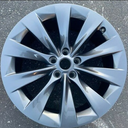 ONE 2018 2019 Tesla X factory Rear 20 Wheel OEM Graphite Carbon Gray Slipstream