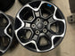 5) 2023 JEEP WRANGLER FACTORY 17" WHEELS OEM RIMS SAHARA BLACK BLUE LOGO  96832