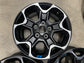 5) 2023 JEEP WRANGLER FACTORY 17" WHEELS OEM RIMS SAHARA BLACK BLUE LOGO  96832