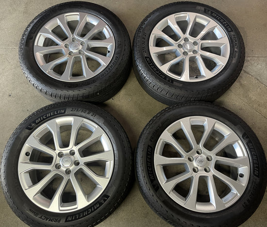 2022-2023 Land Rover Range Rover SV OEM 21x8.5 Silver Wheel/Rim Tire Set of 4 275/50R21 Michelin Primacy A/S LR | N9X2CB N9X2DB