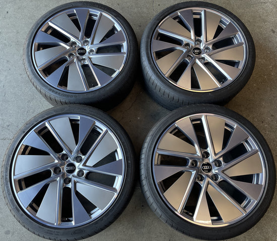 2022 AUDI RS E-TRON  GT FACTORY 21 WHEELS TIRES OEM 8AU4J3601025AA 5X130
